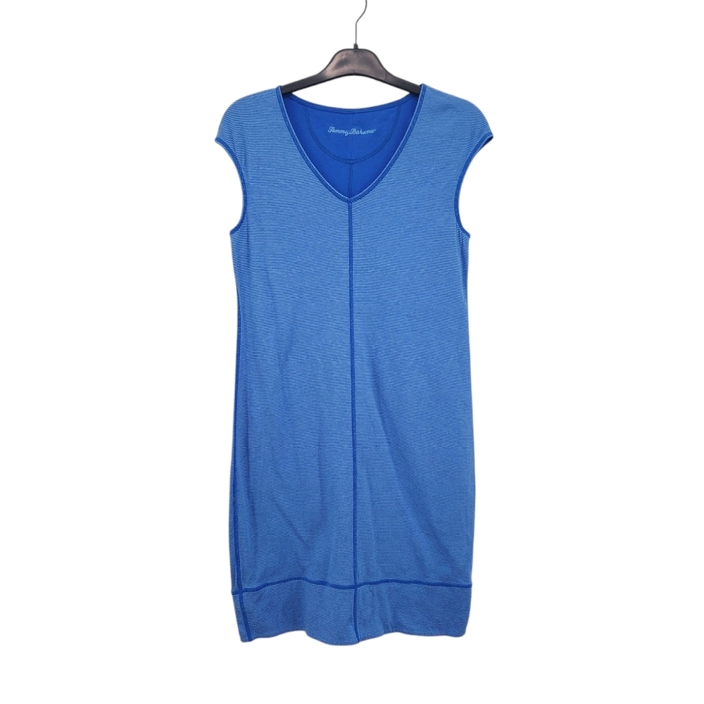 Tommy Bahama Women's V-Neck Pinstripes Mini Dress
